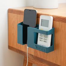 Load image into Gallery viewer, Wall-mounted Storage Box Punch-free Mobile Phone Charging Holder Remote Control Organizer Multifunction Wall Debris Rack Bedside Container