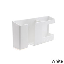 Load image into Gallery viewer, Wall-mounted Storage Box Punch-free Mobile Phone Charging Holder Remote Control Organizer Multifunction Wall Debris Rack Bedside Container