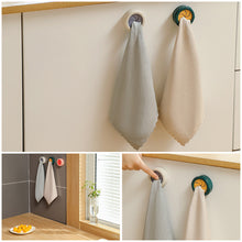 Load image into Gallery viewer, Circular Towel Storage Rack Adhesive Towel Holder Wash Cloth Clip Free Punch Wall Hanger Storage Bathroom Organizer Kitchen Accessories