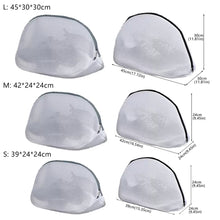 Load image into Gallery viewer, Mesh Laundry Bag with Zips for Trainers/Shoes for Washing Machines Travel Clothes Storage Box Organizer Bags Anti-deformation Airing Dry Tool