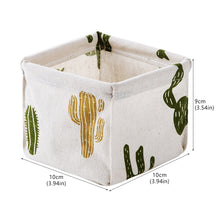 Load image into Gallery viewer, Desktop Storage Box Cotton Linen Fabric Sundries Storage Boxes Foldable Office Stationery Storage Basket CosmeticOrganizer