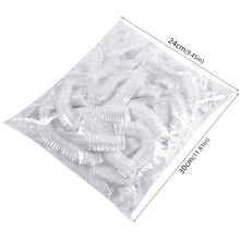 Load image into Gallery viewer, 100pcs Disposable Food Cover Elastic Food Lids Plastic Wrap For Fruit Bowl Cups Kitchen Storage Fresh Keeping Saver Bag Dustproof Leftovers Covers Shower Cap