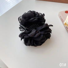 Load image into Gallery viewer, Personalized Korean Super Fairy Mesh Flower Feather Clip Fashionable Clamp Back Head Plate Hair Shark Hairpin Apparel Accessories