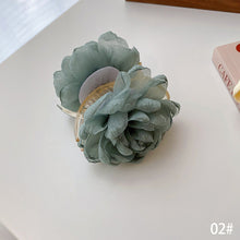 Load image into Gallery viewer, Personalized Korean Super Fairy Mesh Flower Feather Clip Fashionable Clamp Back Head Plate Hair Shark Hairpin Apparel Accessories