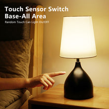 Load image into Gallery viewer, USB All Touch Sensor Base Lamp Bedside Warm Night Light Brightness Adjustable Night Lamp Bedroom Cabinet Lamp