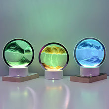Load image into Gallery viewer, LED Sandscape Lamp Moving Sand Art Frame USB Touch Switch Light Color Changing 3D Night Light Hourglass Light Gifts Decoration Night Light