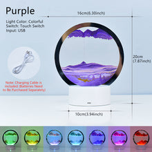 Load image into Gallery viewer, LED Sandscape Lamp Moving Sand Art Frame USB Touch Switch Light Color Changing 3D Night Light Hourglass Light Gifts Decoration Night Light