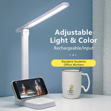 Load image into Gallery viewer, USB Rechargeable Table Lamp Eyes Protection Touch Dimmable LED Light Student Dormitory Bedroom Reading Desk Lamp