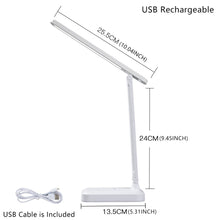 Load image into Gallery viewer, USB Rechargeable Table Lamp Eyes Protection Touch Dimmable LED Light Student Dormitory Bedroom Reading Desk Lamp