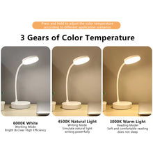 Load image into Gallery viewer, USB Rechargeable Table Lamp Eyes Protection Touch Dimmable LED Light Student Dormitory Bedroom Reading Desk Lamp
