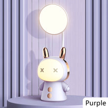 Load image into Gallery viewer, Cartoon USB Rechargeable Table Lamp Dual Light LED Lamp Student Kids Bedroom Reading Desk Lamp Night Light