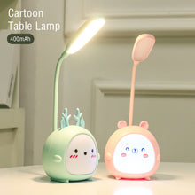 Load image into Gallery viewer, Cartoon USB Rechargeable Table Lamp Dual Light LED Lamp Student Kids Bedroom Reading Desk Lamp Night Light
