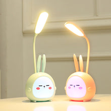 Load image into Gallery viewer, Cartoon USB Rechargeable Table Lamp Dual Light LED Lamp Student Kids Bedroom Reading Desk Lamp Night Light