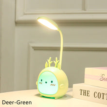 Load image into Gallery viewer, Cartoon USB Rechargeable Table Lamp Dual Light LED Lamp Student Kids Bedroom Reading Desk Lamp Night Light