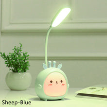 Load image into Gallery viewer, Cartoon USB Rechargeable Table Lamp Dual Light LED Lamp Student Kids Bedroom Reading Desk Lamp Night Light