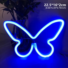 Load image into Gallery viewer, Butterfly Neon LED Light Sign Lamp Christmas Valentine's Day Neon Light Neon Signs for Room Home Decor Party Photo Prop