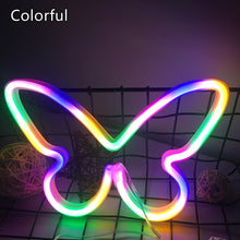 Load image into Gallery viewer, Butterfly Neon LED Light Sign Lamp Christmas Valentine's Day Neon Light Neon Signs for Room Home Decor Party Photo Prop