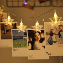 Load image into Gallery viewer, Heart/Star Photo Clip LED String Lights Christmas Valentine's Day Decoration Fairy Lights String Party Room Decoration Wall Lights Garland
