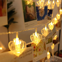 Load image into Gallery viewer, Heart/Star Photo Clip LED String Lights Christmas Valentine's Day Decoration Fairy Lights String Party Room Decoration Wall Lights Garland