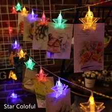 Load image into Gallery viewer, Heart/Star Photo Clip LED String Lights Christmas Valentine's Day Decoration Fairy Lights String Party Room Decoration Wall Lights Garland