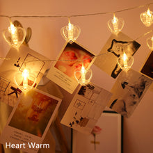 Load image into Gallery viewer, Heart/Star Photo Clip LED String Lights Christmas Valentine's Day Decoration Fairy Lights String Party Room Decoration Wall Lights Garland