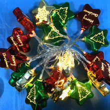 Load image into Gallery viewer, Christmas Flickering Light String Battery USB Red Green Star Ball String Lights Home Party Decor Lights Garland
