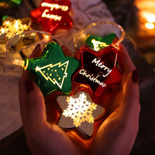 Load image into Gallery viewer, Christmas Flickering Light String Battery USB Red Green Star Ball String Lights Home Party Decor Lights Garland