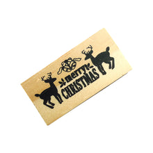 Load image into Gallery viewer, Christmas Wood Stamp Merry Christmas Stamp DIY Gift Card Journal Scrapbooking Planner Diary Stamp