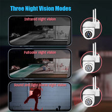 Load image into Gallery viewer, 1080P Dual Band Wireless WIFI Full Color PTZ IP Camera 360 Degree Outdoor Night Vision Surveillance Security Dome Camera