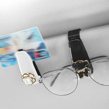 Load image into Gallery viewer, Car Eyeglass Holder Glasses Interior Storage Clip Auto Organize Car Sunglasses Holder Camellia & Bear Decoration