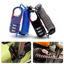 Load image into Gallery viewer, Anti Theft Motorcycle Three Digit Password Combination Safety Cable Wire Rope Helmet Lock Safety Rope Lock