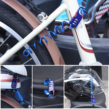 Load image into Gallery viewer, Anti Theft Motorcycle Three Digit Password Combination Safety Cable Wire Rope Helmet Lock Safety Rope Lock