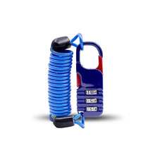 Load image into Gallery viewer, Anti Theft Motorcycle Three Digit Password Combination Safety Cable Wire Rope Helmet Lock Safety Rope Lock