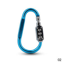 Load image into Gallery viewer, Portable Motorcycle Helmet Luggage Padlock Keychain Zinc Alloy Security 3 Combination Firm Travel Suitcase Luggage Security Password Lock Keyring