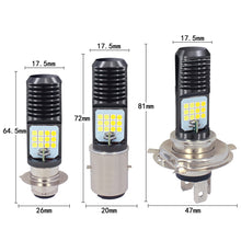 Load image into Gallery viewer, Motorcycle Headlight Motorcycle Scooter H4 BA20D PX15D 24 LED Light Super Bright Light lamp Moto DRL Lights