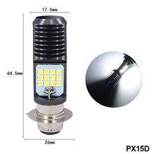 Load image into Gallery viewer, Motorcycle Headlight Motorcycle Scooter H4 BA20D PX15D 24 LED Light Super Bright Light lamp Moto DRL Lights
