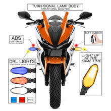 Load image into Gallery viewer, Pair 12V Motorcycle LED Signal Lights Brake Turn Light Light Flowing Lamp Indicator Taillight