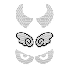 Load image into Gallery viewer, Pair Motorcycle Helmet Decal Waterproof Glasses Devil Horn Creative Night Warning Sign Reflective Sticker Exterior Accessories