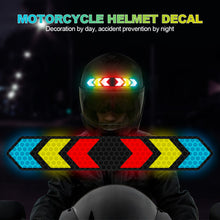 Load image into Gallery viewer, Reflective Creative Waterproof Glasses Motorcycle Helmet Decal Night Warning Sign Sticker Arrow Exterior Accessories