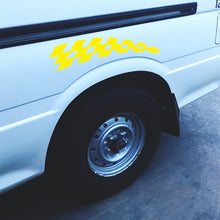 Load image into Gallery viewer, Pair Car Racing Stickers Vehicle Decals Plaid Wheel Flags Reflector Safety Vinyl Stickers Prevention