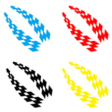 Load image into Gallery viewer, Pair Car Racing Stickers Vehicle Decals Plaid Wheel Flags Reflector Safety Vinyl Stickers Prevention