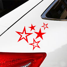 Load image into Gallery viewer, Vinyl Car Sticker Decal Stars Five Different Colorful Waterproof Stickers Truck Bumper Rear Window Background 18x15cm