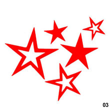 Load image into Gallery viewer, Vinyl Car Sticker Decal Stars Five Different Colorful Waterproof Stickers Truck Bumper Rear Window Background 18x15cm