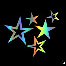 Load image into Gallery viewer, Vinyl Car Sticker Decal Stars Five Different Colorful Waterproof Stickers Truck Bumper Rear Window Background 18x15cm