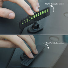 Load image into Gallery viewer, Luminous Hidden Car Temporary Parking Card Phone Number Plate Auto Telephone Card Plate Stop Sign Accessories