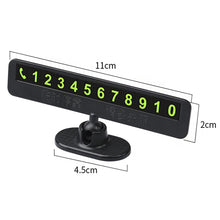Load image into Gallery viewer, Luminous Hidden Car Temporary Parking Card Phone Number Plate Auto Telephone Card Plate Stop Sign Accessories