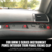 Load image into Gallery viewer, 10Pcs Center Console Dashboard Dash Trim Strip Inserts Clips For BMW E46 M3 E65 E66 X3 E83 Grommets Fixing Buckles Fastener