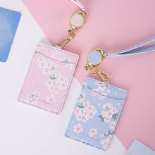 Load image into Gallery viewer, PU Leather Creative Pattern Card Case Keychain Card Case Photo idol Bus ID Card Bank Card Case Key Chain