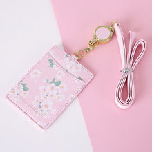 Load image into Gallery viewer, PU Leather Creative Pattern Card Case Keychain Card Case Photo idol Bus ID Card Bank Card Case Key Chain