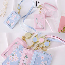 Load image into Gallery viewer, PU Leather Creative Pattern Card Case Keychain Card Case Photo idol Bus ID Card Bank Card Case Key Chain